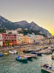 Italian Harbor: Sunset in Country Style