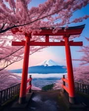 The Majesty of Fuji and the Tenderness of Sakura: Japanese Idyll