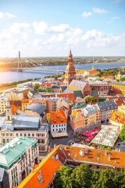 The Charm of Lithuania's Old Town: Panorama by the River