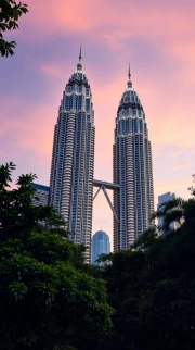 Evening Glitter of Kuala Lumpur Towers: The Soul of Malaysia