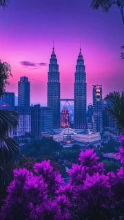 Sunset over the Petronas Twin Towers: The Magic of Malaysia