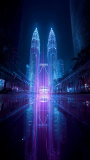 Neon Glow of the Twin Towers: The Heart of Malaysia