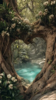 Mexican Oasis: Tropical Greenery and Azure Waters