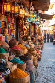 Moroccan Bazaar: Vibrant Colors of Travels