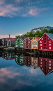 Scandinavian Harmony: Norway's Vibrant Waterfront Homes