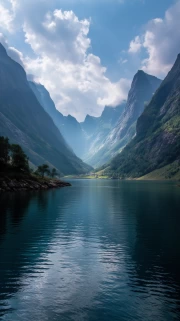 Norwegian Mountains and Fjord: The Silence of Nature
