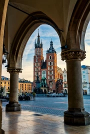 Krakow's Gothic Cathedral: An Arcade View of Poland