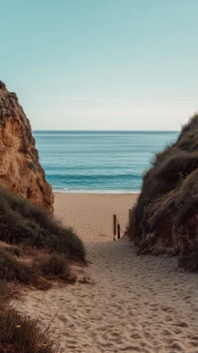 Secluded Beach of Portugal: Breeze and Horizons of the Country
