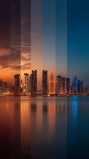 Night Charm of Doha: Sunset over Qatar