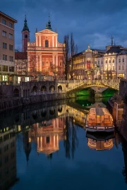 Sunset over Ljubljana: The Charm of the Slovenian River
