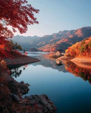 South Korea's Autumn Symphony: Mountains and River