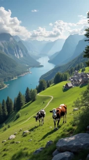 Swedish Idyll: Emerald Hills and Tranquil Lakes