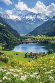 Alpine Idyll: Flowering Meadows of Switzerland