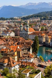 Swiss Idyll: City by the Lake in the Embrace of the Mountains
