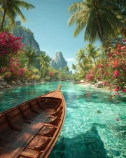 Thailand's Tropical Paradise: Turquoise Water and Lush Greenery