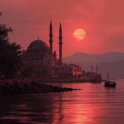 Magical Sunset over the Bosphorus: Mysterious Türkiye