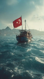Turkish Boat: Enchanting Seascape