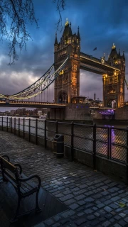 Tower Bridge at Night: London's Glow, UK