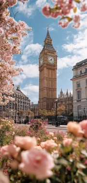 Spring London: Big Ben and Blooming Gardens of Great Britain