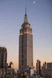 Empire State Building at Sunset: The Grandeur of New York, USA