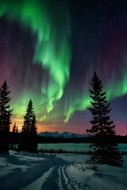 Northern Lights: Magic of the Sky over Alaska, USA