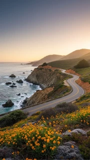 Arizona Sunrise Road: The Winding Coast of the USA
