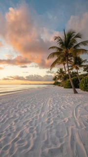 Florida's Sunny Shores: White Sand and Palm Trees