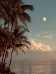 Moonlight Over Florida Palms: The Charm of Southern Nature