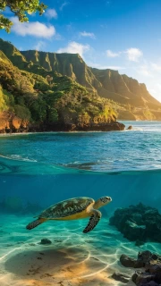 Hawaiian Idyll: Sea Turtle Paradise USA