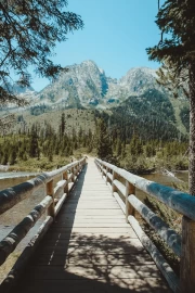 Wooden Bridge to Mountain Majesty: Inspired by Nature in Idaho, USA