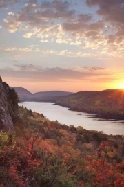 Sunset Charm of Autumn in Michigan, USA