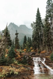 Montana's Misty Mountains and Falls: The Tranquility of Nature in the USA