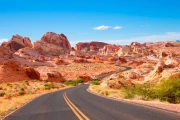 Road Through the Red Rocks of Nevada: A Journey Across the USA