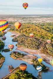 Hot Air Balloons Over New Mexico Landscapes: The Freedom and Space of the USA