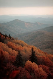Autumn Harmony of the Vermont Mountains: Tranquility and Nature in the USA