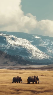 Mammoths of Wyoming: The Grandeur of the Snowy Mountains of the USA