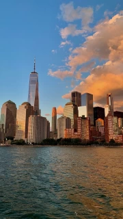 Evening New York: Skyscrapers in Golden Rays