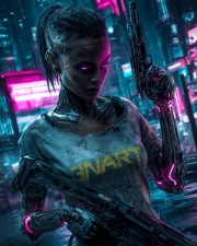 Neon City: Android Awakens in the World of Technology