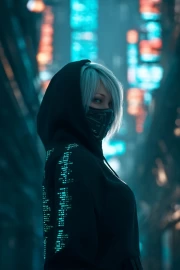 Secret Guardian of the Neon Metropolis: Cyberpunk Mask
