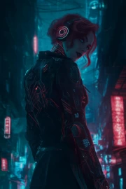 Neon Wanderer: The Mystery of the Metropolis in Cyberpunk Style