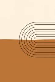 Geometric Charm: Smooth Lines and Warm Shades