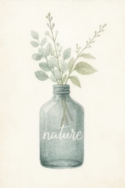 Delicate Flowers in a Glass Vase: Harmony of Nature for the Interior