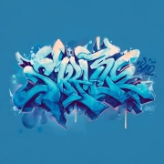 Urban Whirlwind: Dynamic Graffiti Pattern for Interior