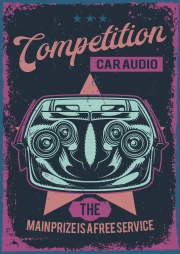 Retro Car: Sound and Style for Man Cave