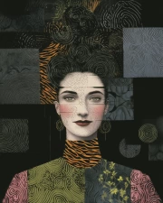 Symphony of Fantasies: Maximalist Portrait in Patterns and Colors