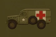 Retro Military Vehicle: Courage and Honor Military Veterans