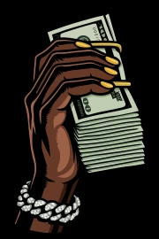 The Power of Success: Hand with a Stack of Money
