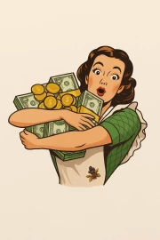 Embrace Wealth: Retro Joy and Surprise