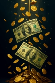 Dance of Abundance: Gold and Banknotes