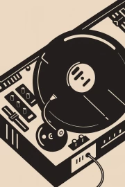 Vinyl Rhythm: Retro Chic Musical Instruments